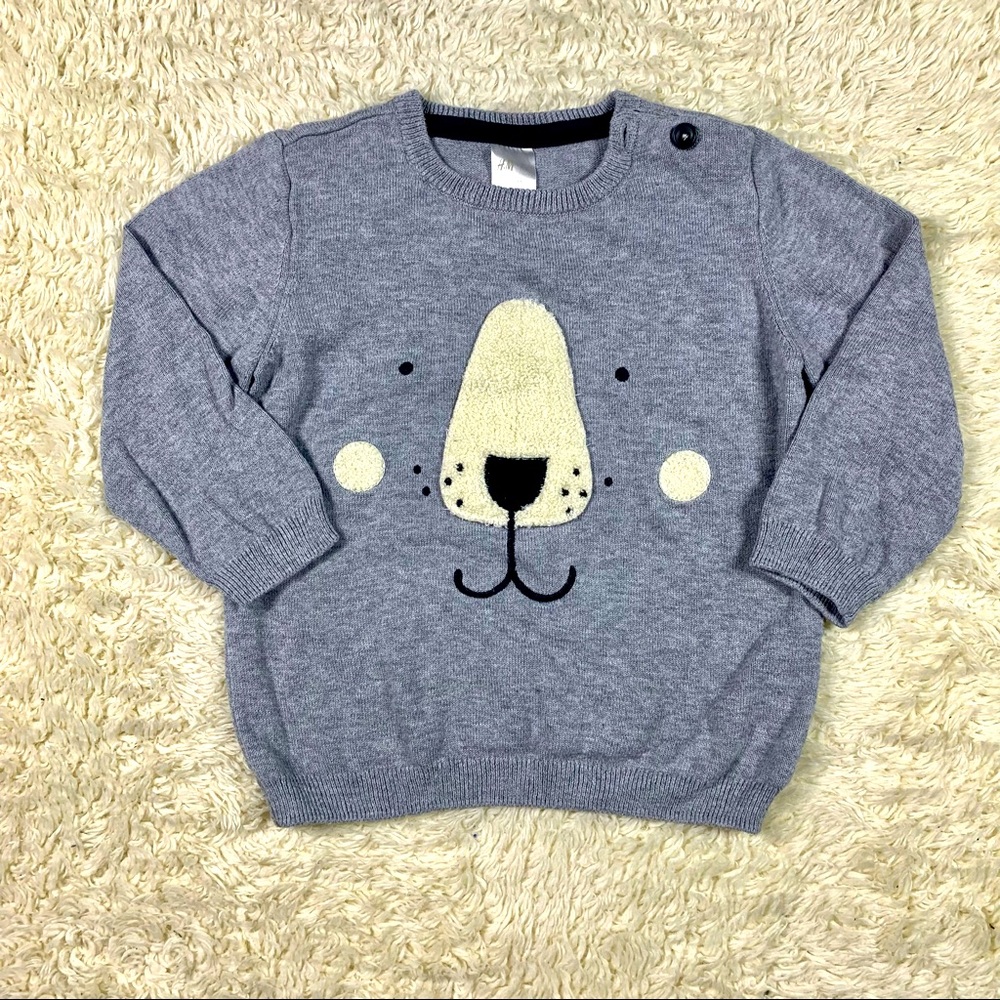 H&M Gray Knit Toddler Boy Sweater